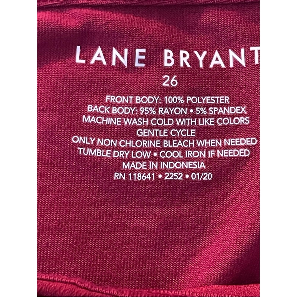 Lane Bryant Deep Wine Knit Top - Picture 5 of 7